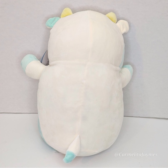 BELANA 🐄 Fuzzy Belly Blue And White Cow Hugmee Squishmallow Kellytoy NWT - Picture 4 of 9